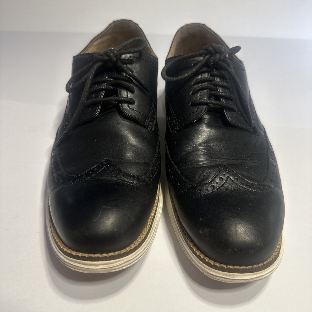 Cole Haan Original Grand Shortwing Men's Black/White Oxford Shoes (10M) C26469